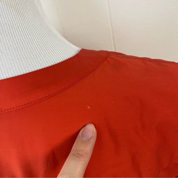 PUROTATTO Orange Tiered Maxi Dress W/ Tan Ribbon Size 44 US 6-8 Made In Italy - Picture 8 of 16